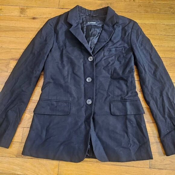 Jil Sander Wool Tailored Blazer Jacket Coat Women's Size 36 - Picture 2 of 7